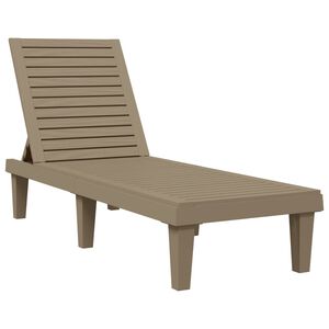 vidaXL Tumbona polipropileno marr&oacute;n claro 155x58x83 cm
