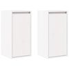 vidaXL Armario de pared 2 uds madera maciza de pino blanco 30x30x60 cm