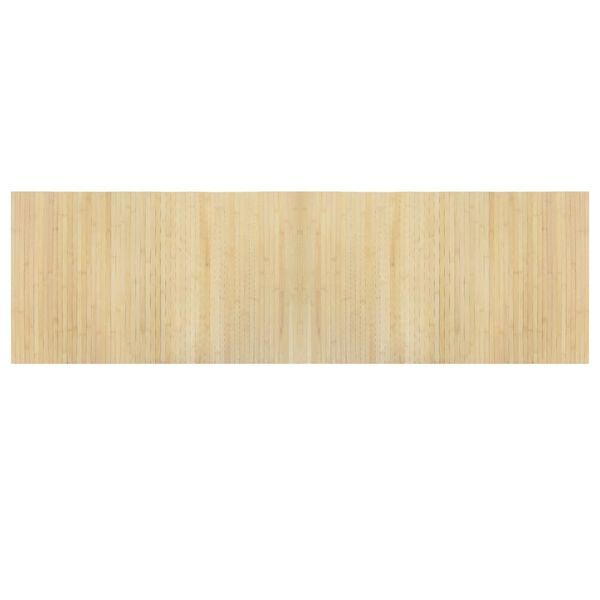 vidaXL Alfombra rectangular bamb&uacute; color natural claro 60x200 cm