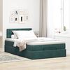 vidaXL Cama otomana con colch&oacute;n&LED terciopelo verde oscuro 120x190cm