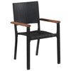 vidaXL Juego de comedor para jardín 3 piezas negro