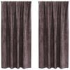 vidaXL Cortinas de Terciopelo 2 uds. Marr&oacute;n 175 x 140 cm Terciopelo