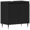 vidaXL Mueble de lavabo para baño Roble Negro 58 x 33 x 60 cm