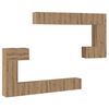 vidaXL Unidades de TV 4 pcs Roble artesanal Madera contrachapada