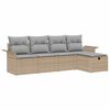 vidaXL Conjunto de sof&aacute;s de jard&iacute;n 5 uds. Beige y Gris Claro