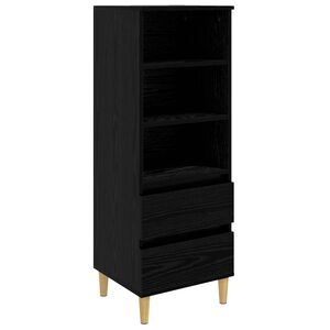 vidaXL Aparador alto Roble Negro 40 x 36 x 110 cm Madera de ingenier&iacute;a