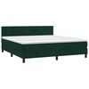 vidaXL Cama box spring con colch&oacute;n terciopelo verde oscuro 160x200 cm