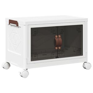 vidaXL Caja de almacenaje apilable con ruedas 28 l 48,5x29,5x33 cm