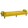 vidaXL Sof&aacute; cama con reposabrazos terciopelo amarillo