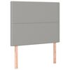 vidaXL Cama box spring colch&oacute;n y luces LED tela gris claro 100x200 cm