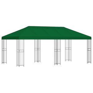 vidaXL Gazebo con paredes laterales 6 x 3 m Verde Poli&eacute;ster y Acero