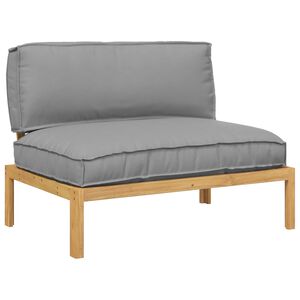 vidaXL Juego de Sof&aacute; Gris 120 x 92 x 69 cm Madera de Acacia S&oacute;lida
