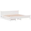 vidaXL Cama sin colch&oacute;n madera maciza de pino blanca 180x200 cm