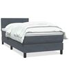 vidaXL Cama box spring con colch&oacute;n terciopelo gris oscuro 80x220 cm