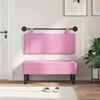 vidaXL Cabecera Colgante Montaje en la pared Rosa 110 x 55 x 5 cm tela