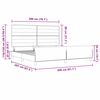 vidaXL Estructura de cama con cabecera Taup&eacute; 200 x 200 cm tela
