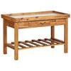 vidaXL Mesa de cultivo de jard&iacute;n madera maciza acacia tablero de zinc