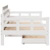 vidaXL Sof&aacute; cama con cajones madera maciza de pino blanca 90x190 cm