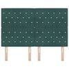 vidaXL Cabecero con cabecera Verde oscuro 144 cm Cuero sintético