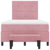 vidaXL Cama tipo Box Spring con colch&oacute;n Rosa 120 x 190 cm Terciopelo