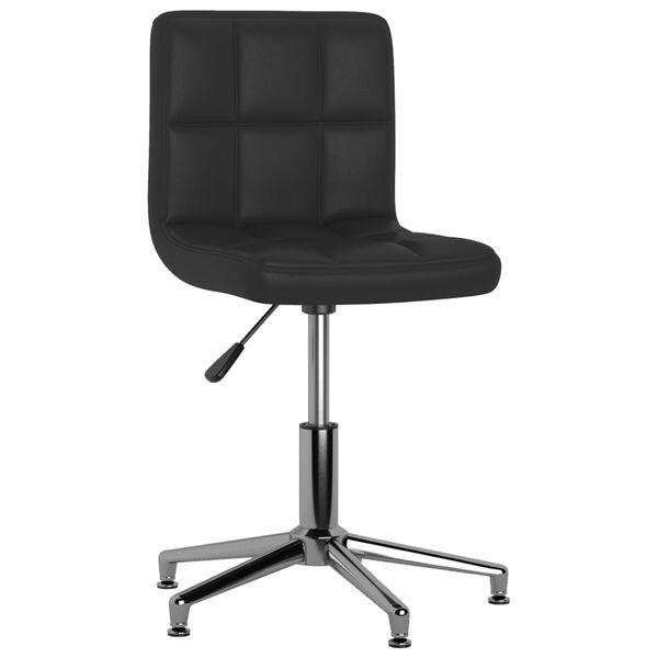 vidaXL Sillas de comedor giratorias 6 unidades cuero sint&eacute;tico negro