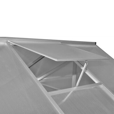 vidaXL Invernadero de aluminio gris antracita 3,46 m²