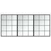 vidaXL Espejos de pared 3 uds metal negro 80x60 cm