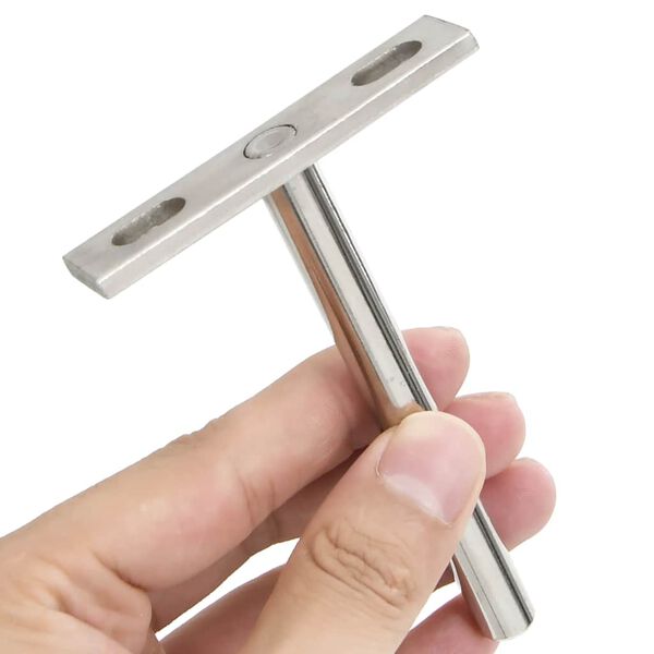 vidaXL Soportes flotantes para estantes 12uds invisibles acero carbono