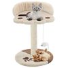 vidaXL Rascador para gatos con poste de sisal 40 cm beige y marrón