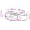 vidaXL Estructura de cama sin colch&oacute;n madera maciza marr&oacute;n 75x190 cm