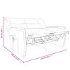 vidaXL Sill&oacute;n reclinable de masaje de 2 plazas tela taupe