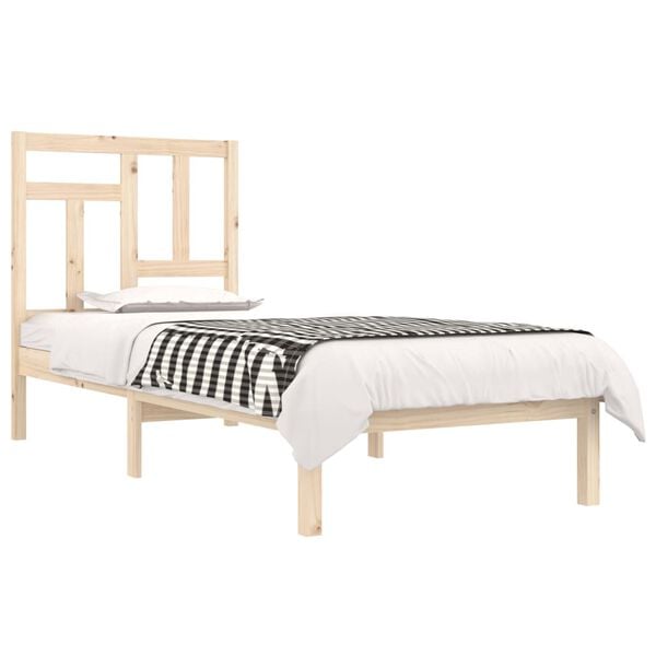 vidaXL Estructura de cama sin colch&oacute;n madera maciza de pino 90x200 cm