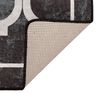 vidaXL Alfombra lavable antideslizante negro y blanco 80x150 cm