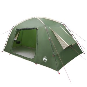 vidaXL Tienda Caba&ntilde;a con techo Verde 400 x 210 x 180 cm Poli&eacute;ster