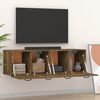 vidaXL Armarios pared 2 uds contrachapada roble ahumado 80x35x36,5 cm
