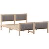 vidaXL Estructura de cama con cabecera Marr&oacute;n y taupe 160 x 200 cm