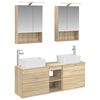 vidaXL Juego de muebles de ba&ntilde;o 5 pcs Roble Sonoma