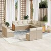 vidaXL Set de sof&aacute;s de jard&iacute;n 11pzas con cojines rat&aacute;n sint&eacute;tico beige