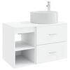 vidaXL Juego de muebles de ba&ntilde;o 2 pcs Blanco Madera de ingenier&iacute;a