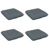 vidaXL Cojines para asiento VIANEN 4 uds. 100% Poli&eacute;ster Azul