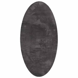 vidaXL Alfombra HUARTE Gris antracita 80 x 150 cm 100% Poli&eacute;ster