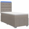 vidaXL Cama de muelles con LED y colch&oacute;n Topo 90 x 200 cm Tela