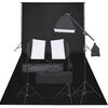 vidaXL Kit de estudio fotogr&aacute;fico con set de luces y fondo