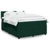 vidaXL Cama box spring con colch&oacute;n terciopelo verde oscuro 160x200 cm