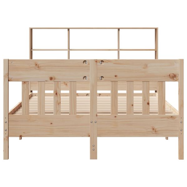 vidaXL Estructura de cama sin colch&oacute;n madera maciza de pino 120x190 cm