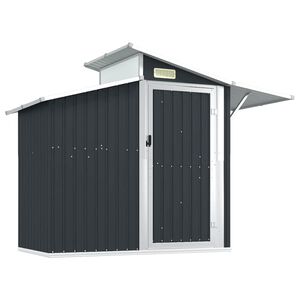 vidaXL Cobertizo de jard&iacute;n acero galvanizado antracita 270x130x208,5cm