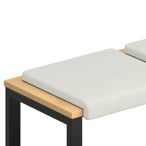 vidaXL Coj&iacute;n de banco 4 uds. Cuero sint&eacute;tico Blanco Profundidad 35 cm