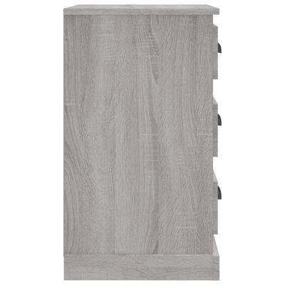 vidaXL Mesita de noche madera contrachapada gris Sonoma 39x39x67 cm