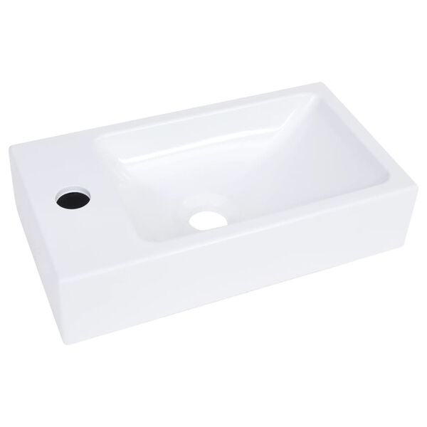 vidaXL Lavabo SMC blanco 400x220x90 mm
