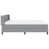 vidaXL Cama tipo Box Spring Gris Claro 200 x 180 cm Poli&eacute;ster